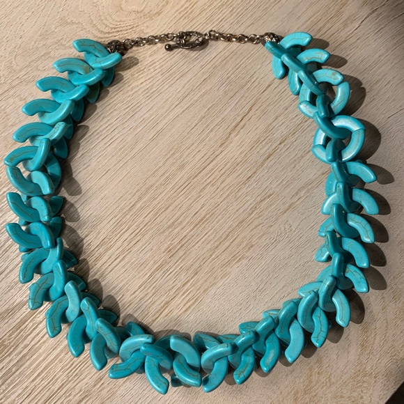 💫Custom Made, Chunky Turquoise Statement Necklace - Picture 2 of 4